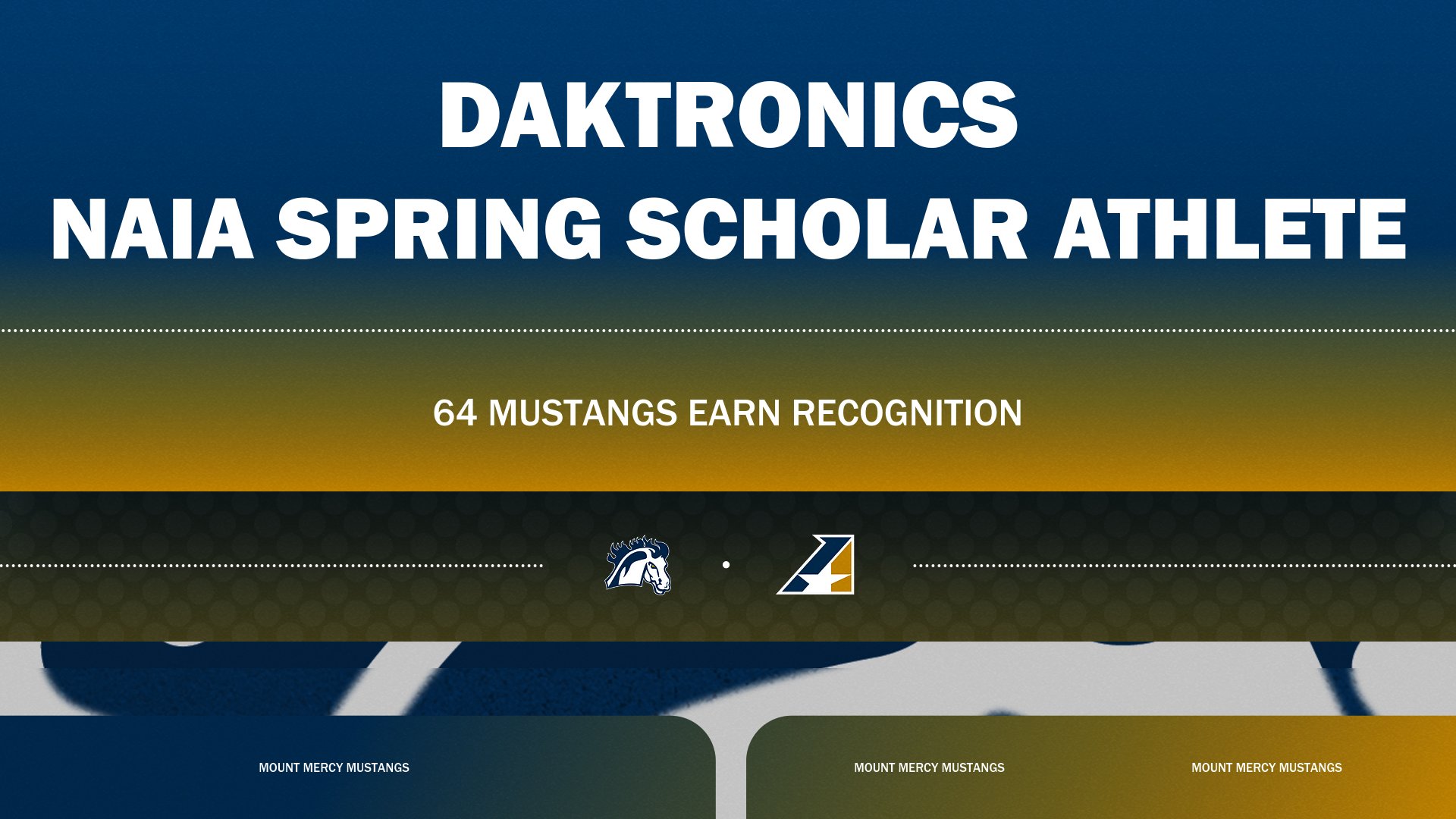 64 Mustangs Earn Daktronics NAIA Spring Scholar Athlete