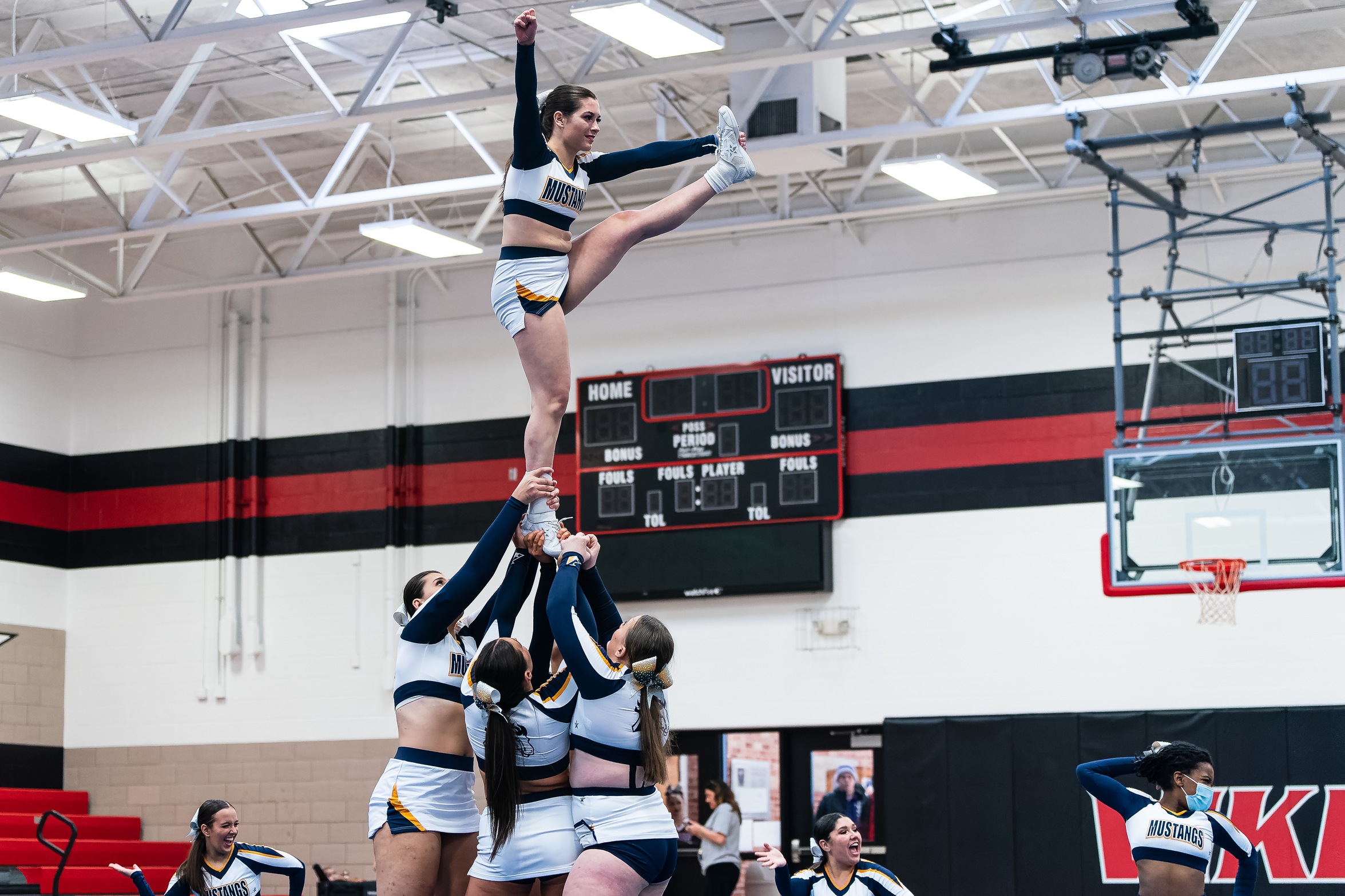 Mustangs debut cheer routines at Grand View