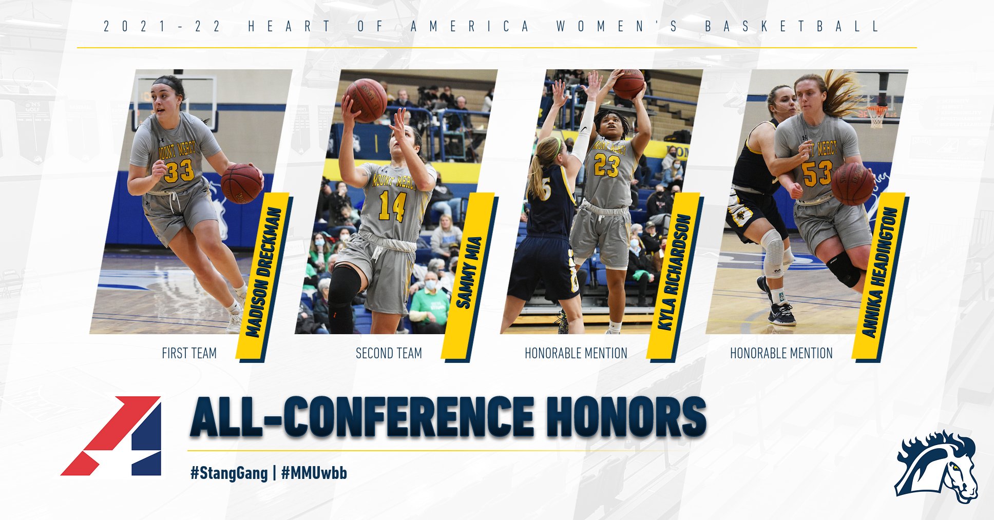 Dreckman, Mia, Richardson, Headington garner Heart postseason honors